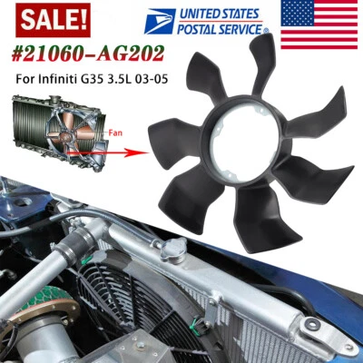 Engine Fan Blade Cooler For Infiniti G35 VQ35DE 3.5L 2003-2004 2005 #21060-AG202 Foto 1 de 4