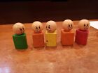 Fisher Price Little People Early Wood Figures Vintage