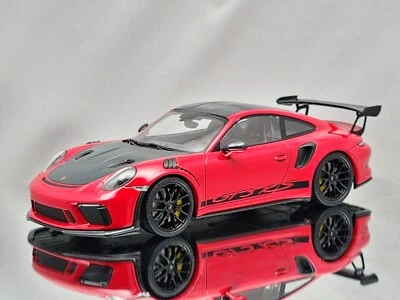 Minichamps Porsche 911 (991.2) GT3 RS equipamiento Weissach 2019 llantas rojas negras 1:18 Foto 1 de 4