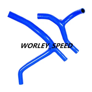 BLUE RADIATOR/COOLANT HOSE Y KIT FOR AFTERMARKET KAWASAKI KX450F/ 2006-2008   - Picture 1 of 3