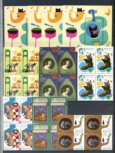 2014 Block of 4+4 Sheets "GATOS, CATS " - Imagen 1 de 1