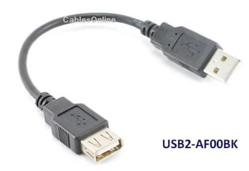 6英寸USB 2.0 A公对母延长线/线 — 第 1/1 张图片