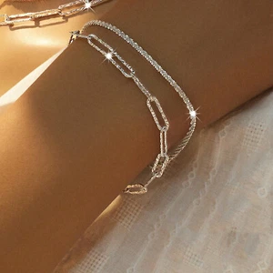 Womens Ladies 925 Sterling Silver Square Chain Bracelet Jewellery Bangle Gift - Picture 1 of 12