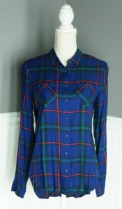 NEW Alexander Jordan Flannel Shirt Size S Blue Plaid Long Sleeve Button NWT - Picture 1 of 4