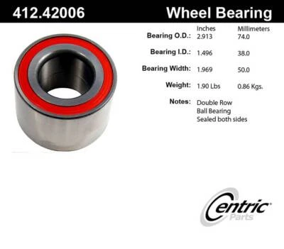 Centric Wheel Bearing for Nissan 412.42006E - Image 1 of 4