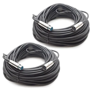 2 Pack 100' DMX Cable XLR 3 Pin 100 Feet-Dj Lighting (Sadmx100-2Pack) - Picture 1 of 4