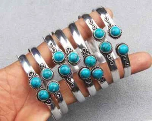 Brazalete brazalete turquesa, brazalete de diseñador, brazalete boho ajustable de 10 piezas ~ - Imagen 1 de 3