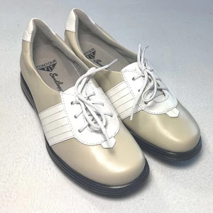 Sandbaggers Susie Golfschuhe Damen 6,5 beige weiß Leder Schnürschuhe bequem - Bild 1 von 9