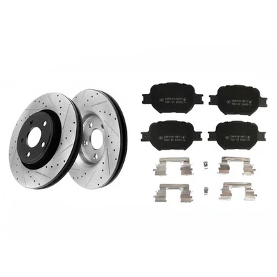 Front Drilled Slotted Brake Rotor Brake Pad for 2000-2010 Scion TC Toyota Celica Foto 1 de 4