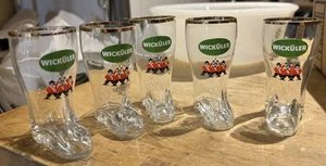 "Juego de (5) botas de vidrio de cerveza Wickuler vintage de 3"" de alto" - Imagen 1 de 2