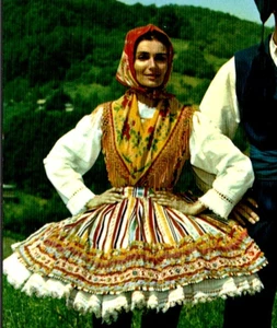 VTG Postcard National Costumes From Susak Island Croatia - Picture 1 of 3