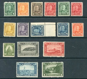 CANADA 1930-31 KGV MNH MH Set to $1 16 Stamps cat £275 - Foto 1 di 2