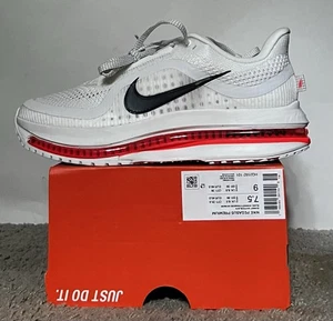Size 7.5M- Nike Pegasus Premium Summit White Bright Crimson Black HQ2592-101 - Picture 1 of 5
