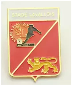 Pin (badge) football Stade Lavallois Laval France + heraldry city - Picture 1 of 2