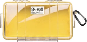 Pelican 1060 Micro Case (Clear Yellow) Interior 8” x 4” x 1.5” - Picture 1 of 9