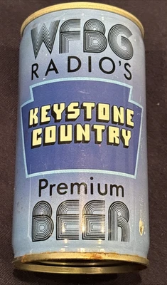 WFBG radio Keystone beer Can Pittsburgh Pennsylvania - Image 1 of 4