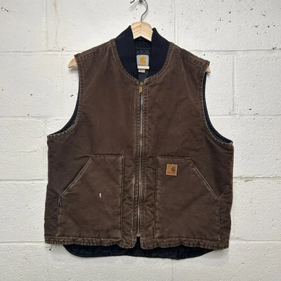 Vintage Carhartt Quilted Artic Vest “Dark Brown” V02 DKB Men’s Large - Image 1 of 4