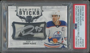 2022/23 The Cup Connor McDavid Scripted Sticks Auto #15/15 PSA 6 (EX-MT) Auto 7 - Picture 1 of 2