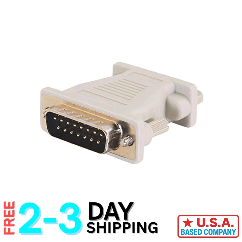 Elegant Beige Mac DB15 Male to VGA HD15 Female Adapter with Lifetime - Image 1 of 4