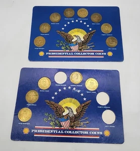1992 Shell Presidential Commemorative Collector Coin Set of 8 Plus Presidents - Bild 1 von 4