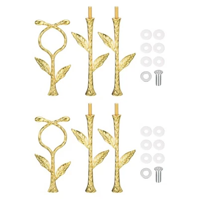 2 X 3-Tier Cupcake Stand Hardware Fittings for Cake Stand Vine Gold - Image 1 of 4