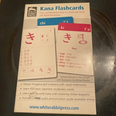Kana Flashcards Learn and Remember Hiragana & Katakana By White Rabbit Pre-owned - Image 1 of 3