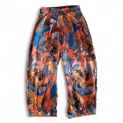 Jean Paul Gaultier SS 1984 Runway Gibó Silk "Marina" Wideleg Harem Trousers 42-M Foto 1 de 4