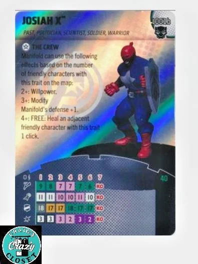 HeroClix Josiah X L001b Marvel Black Panther Set Legacy Card Only - Image 1 of 1