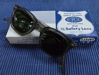 Vintage U.S. Saf-I-Spectacle Safety Glasses Org Box Ca 1960's - Image 1 of 4