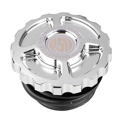 Cubierta de tanque de combustible cromada RSD para Harley Dyna Super Wide Glide Sportster Fatboy Foto 1 de 4