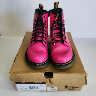 Dr. Martens воздуха Wair Delaney ярко розовый боя ботинки на шнуровке размер США KIDS 13 - Изображение 1 из 4