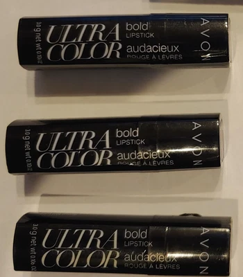 Lápiz labial Avon Ultra Color Bold (fucsia intrépido) lote de 3 *descontinuado Foto 1 de 2