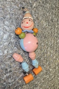 Vintage Bakelit? Rassel Krippenspielzeug Clown 30er/40er Jahre mehrfarbig reparaturbedürftig - Bild 1 von 9