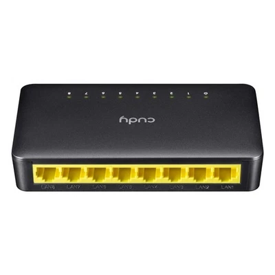 Cudy 8 Port Fast Ethernet Switch   Ethernet Splitter   Network Switch   Plug and - Image 1 of 4