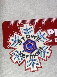 Vintage Snow Ski Patch Stowe Vermont VT Christmas Vacation Gift ♻️ Deadstock OLd - Picture 1 of 2