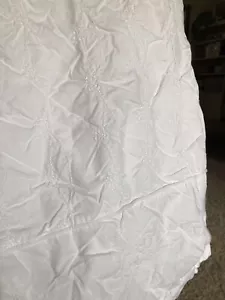 Simply Shabby Chic Duvet Cover Crisp White Embroidered Twin Full 64"x80" Ashwell - Picture 1 of 9