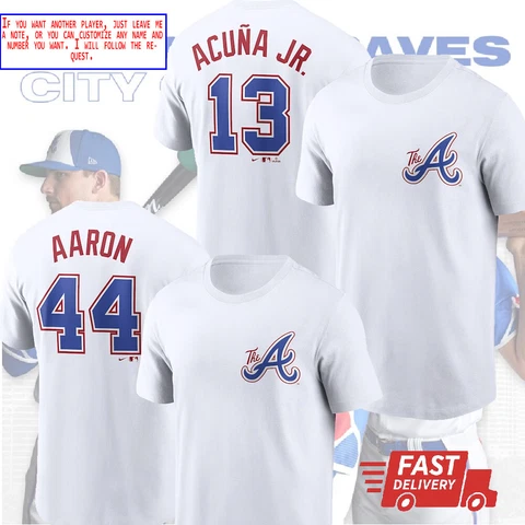 NEW - Atlanta Braves 2023 City Connect All Player Name & Number T-Shirt For Fans Cover