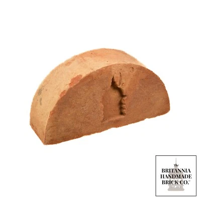 Half Round Red Coping, Half Cheese Moon "BRITANNIA BRICKS" Handmade Wall Copings