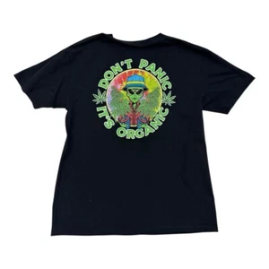 Mike N Don’t Panic It’s Organic Alien Tee - Adult Size L - Picture 1 of 4