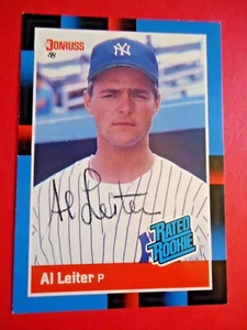 Al Leiter 1988 Donruss Autographed Baseball card # 43 N.Y. Yankees P Gtd to Pass - Picture 1 of 2