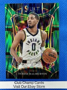2023-24 #372 Tyrese Haliburton Panini Select Mezzanine Shock Green Prizm Pacers - Bild 1 von 2