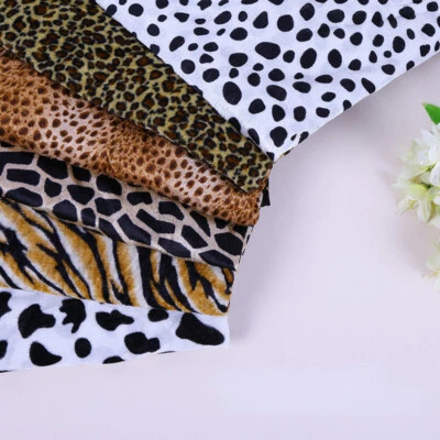 100*150cm DIY Velvet Fabric Leopard Print Cloth Sewing Costumes Material Craft