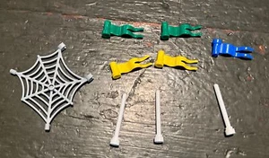 Lot of Assorted Lego Banner Flags Poles and Spider Web - Picture 1 of 1