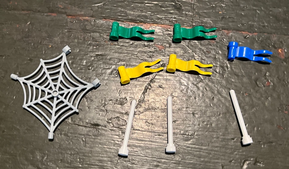 Lot of Assorted Lego Banner Flags Poles and Spider Web - Image 1 of 1
