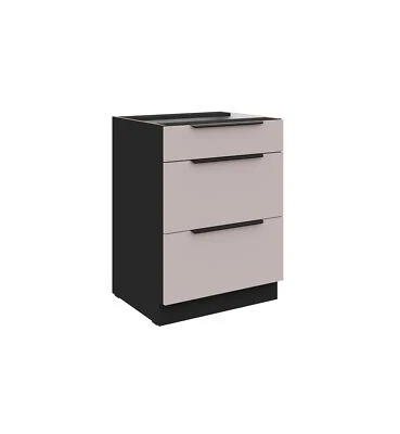 Küchen Unterschrank 60 cm Küche ARONA Kaschmir beige Soft-Close Küchenzeile  - Bild 1 von 4