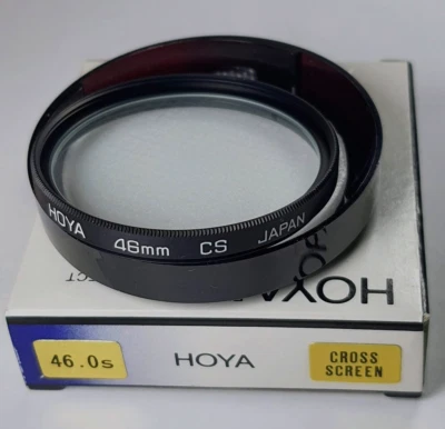Hoya 46mm CS 4x Cross Screen Star Effect Glass Lens Filter Japan 46 mm B-46CS-GB - Image 1 of 4