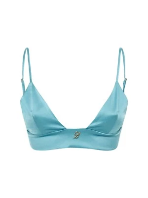 BLUMARINE Butterfly Bright Blue Logo Pin Crop Bralette Top BNWT IT 44 US 8 UK 12 - Image 1 of 4