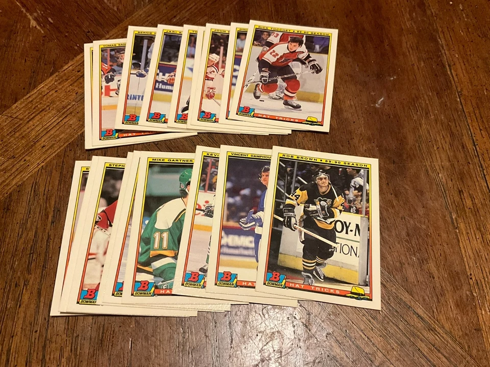1990-91 Bowman Hockey COMPLETE YOUR SET  Hat Tricks #'s 1-22 YOU PICK! - Image 1 of 1