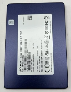 Micron 5100 PRO TCG-E 1.92TB SATA 6Gb/s 2.5in SSD MTFDDAK1T9TCB -TESTED - Picture 1 of 4