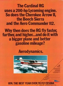 1974 Cessna Cardinal RG Aircraft Ad 5/4/2025g - Picture 1 of 1